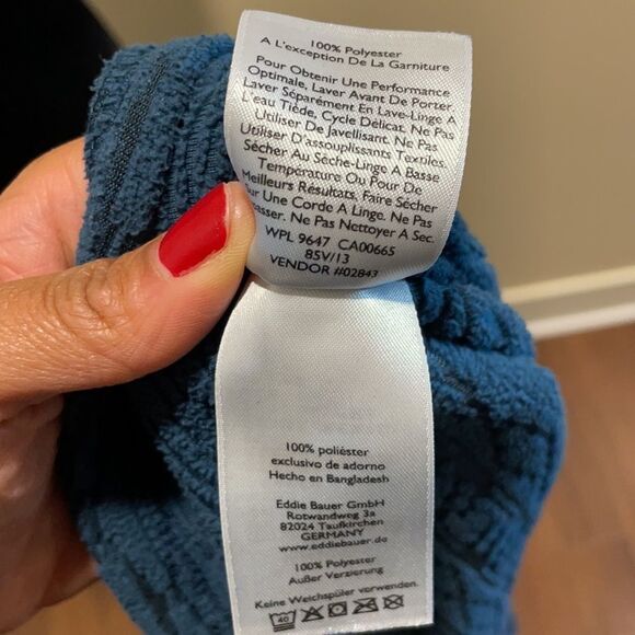 Eddie Bauer | Teal Quarter Zip Pullover Sweater, size M - Picture 12 of 16